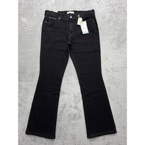 Levi's 515 Bootcut Jeans Womens 14 Black Mid Rise Stretch Rhinestone Denim‎